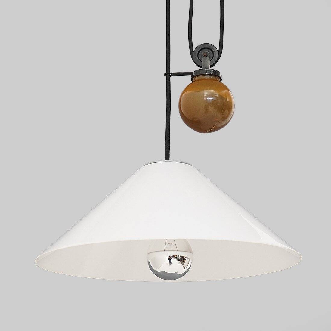 Lustre Up and Down designed by Enzo Mari for Artemide, 1970s