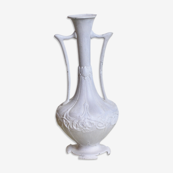 Vase en bronze patine blanc shabby