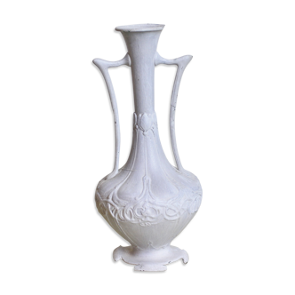 Shabby white patina bronze vase
