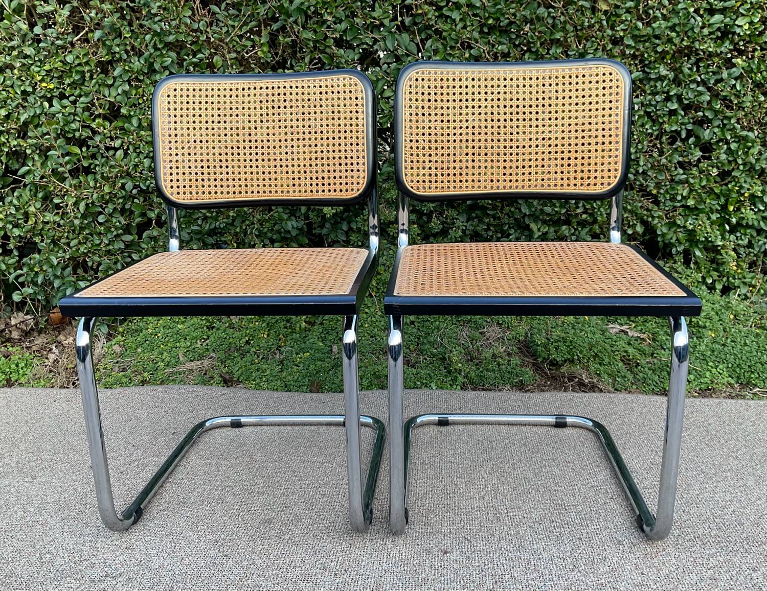 Pair of Marcel Breuer Cesca B32 chairs