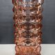 Large Art Deco vase in moulded pink Rosaline glass
