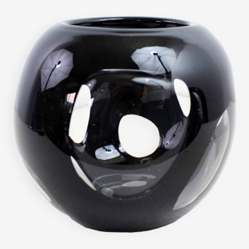 Black Murano glass vase