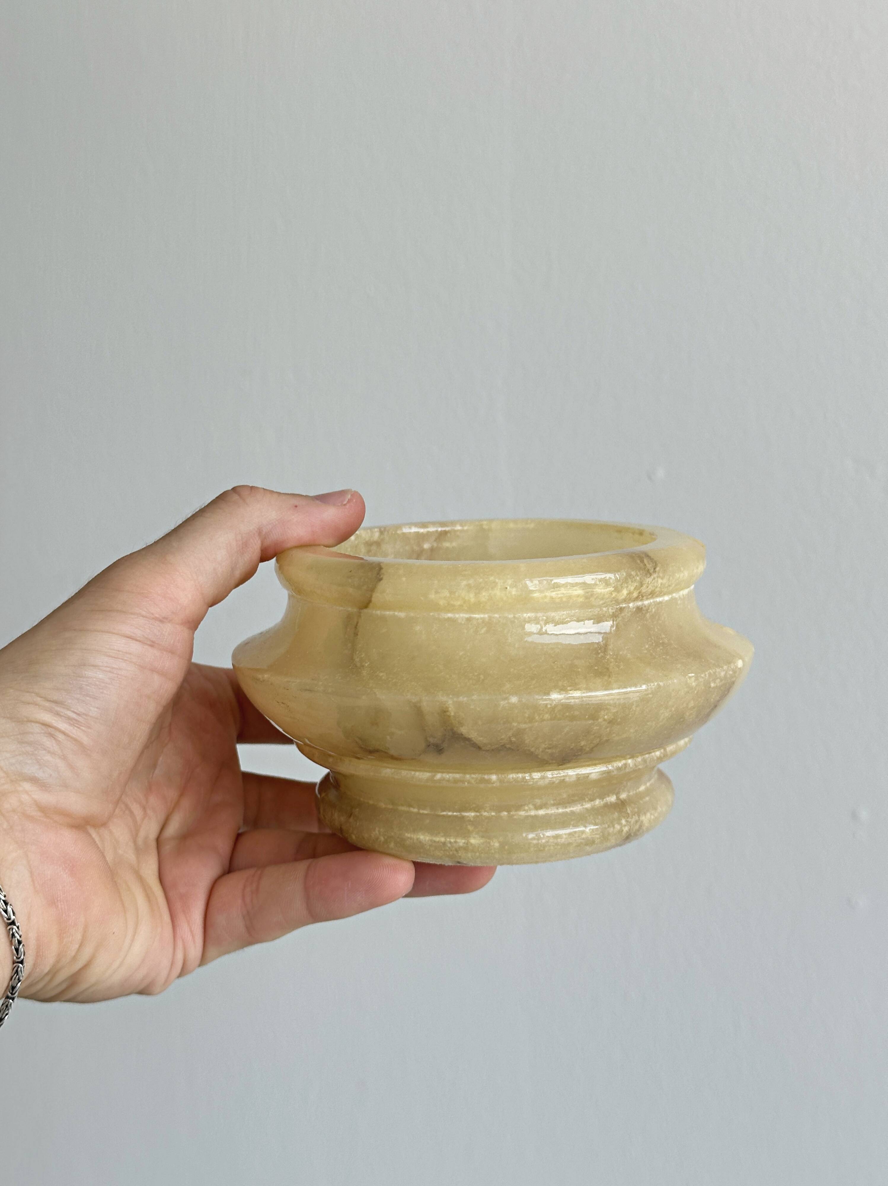 vide poche en onyx naturel tourné