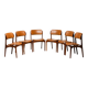 Set of 6 Danish rosewood dining chairs Model No 49 by Erik Buch