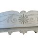 Antique painted wooden jardinière in the Liberty style, shaped and engraved.