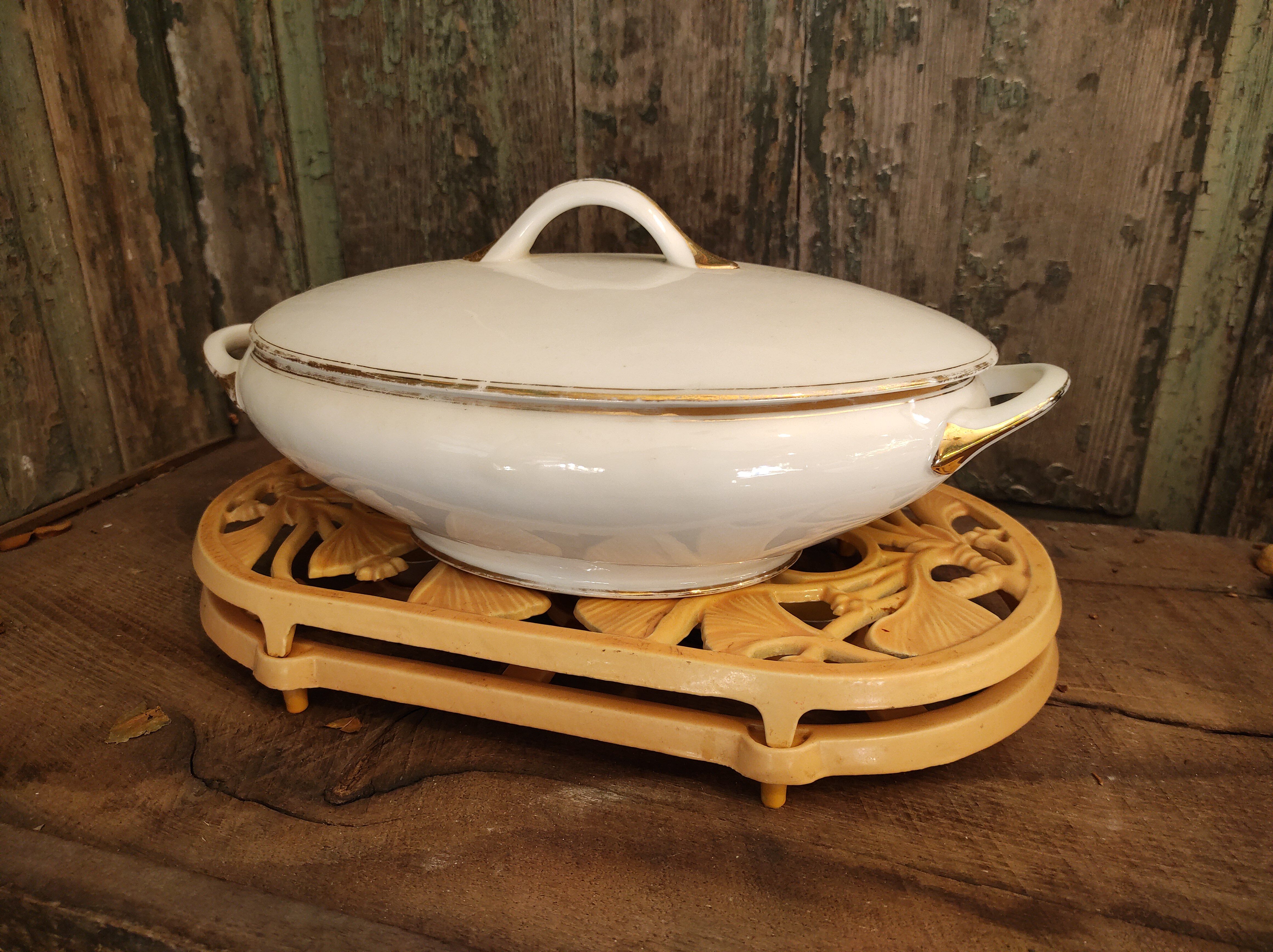Large vintage french trivet special to keep food warm