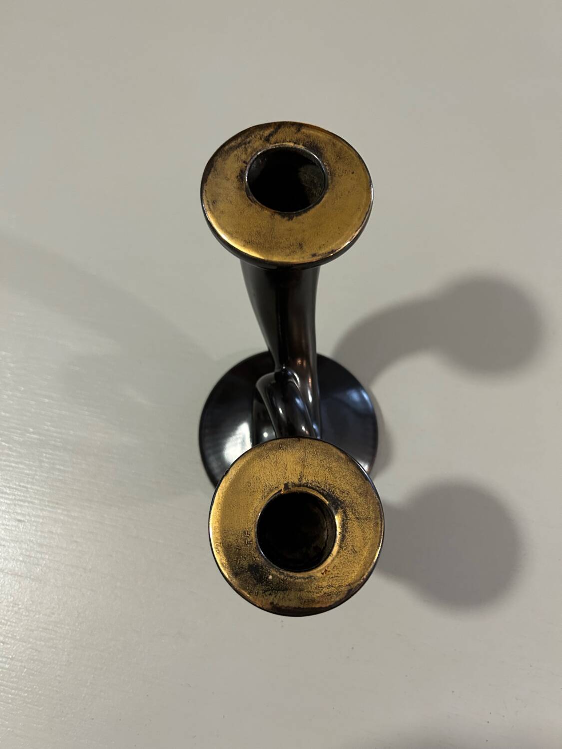 Gien earthenware candlestick / candlestick