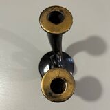 Gien earthenware candlestick / candlestick
