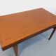 Vintage Scandinavian 50s 60s teak dining table with extension