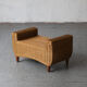 Stool, hocker in rattan and teak, Dutch design, 1970’s