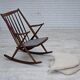 1960s, Danish rocking chair by Frank Reenskaug, model 182, sheepskin.