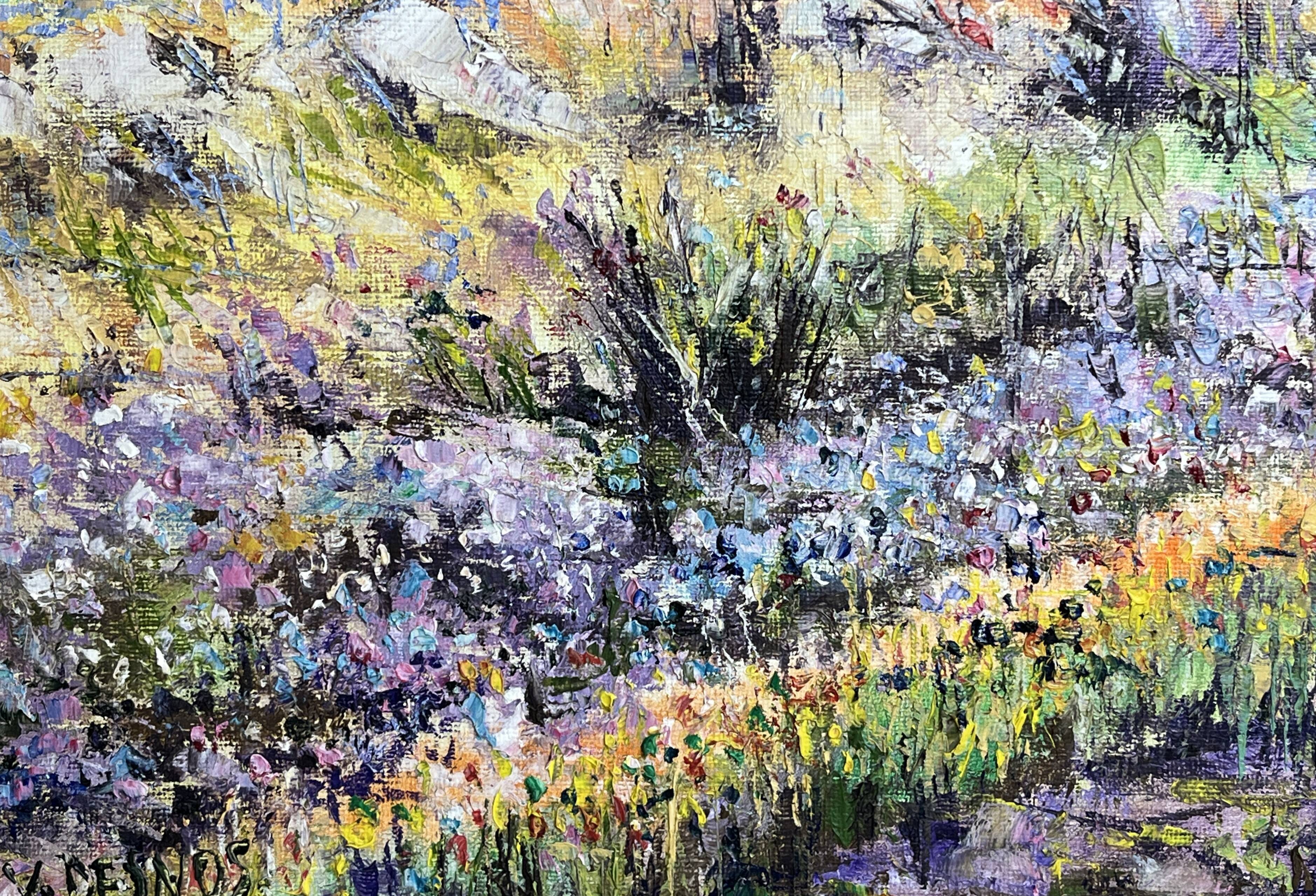 Desnos, oil on canvas landscape in spring 20th century