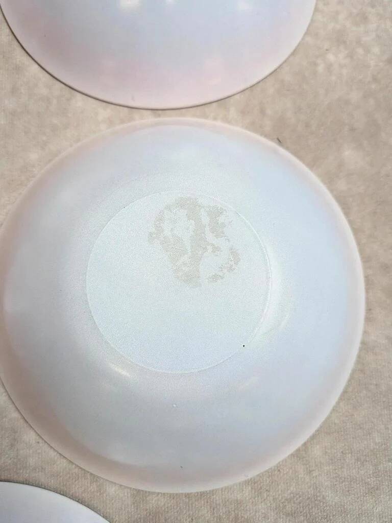 Set of 7 vintage coloured Luminarc bowls