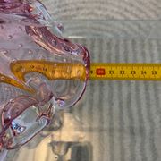 Vintage pink empty pocket ashtray in Murano by Barovier and Toso