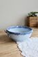Antique earthenware salad bowl Sarreguemines U&C model Mimosa blue