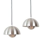 Paire de suspensions vintage danoises Flowerpots de Verner Panton, 1968