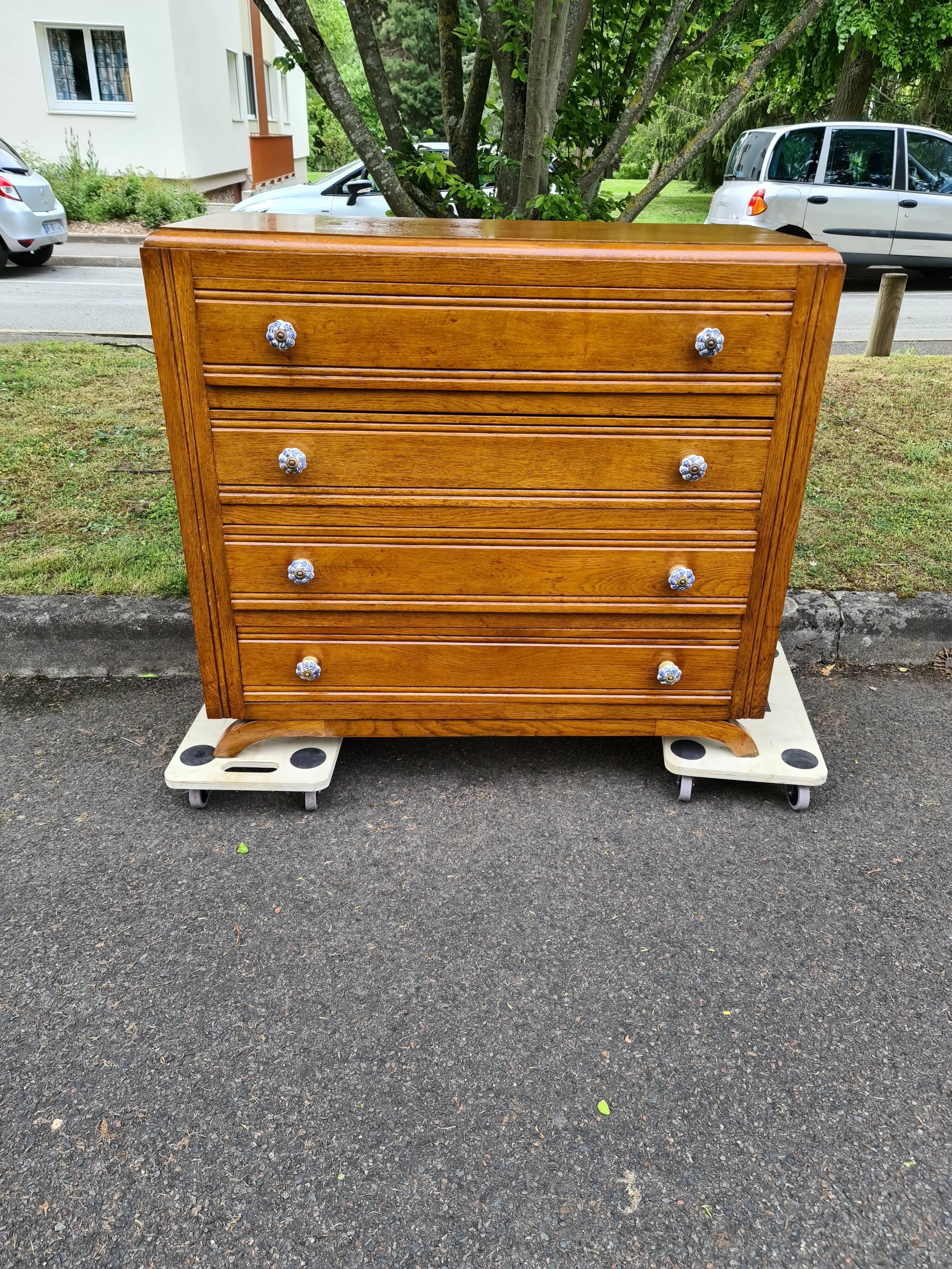 Art Deco dresser in solid wood  1940