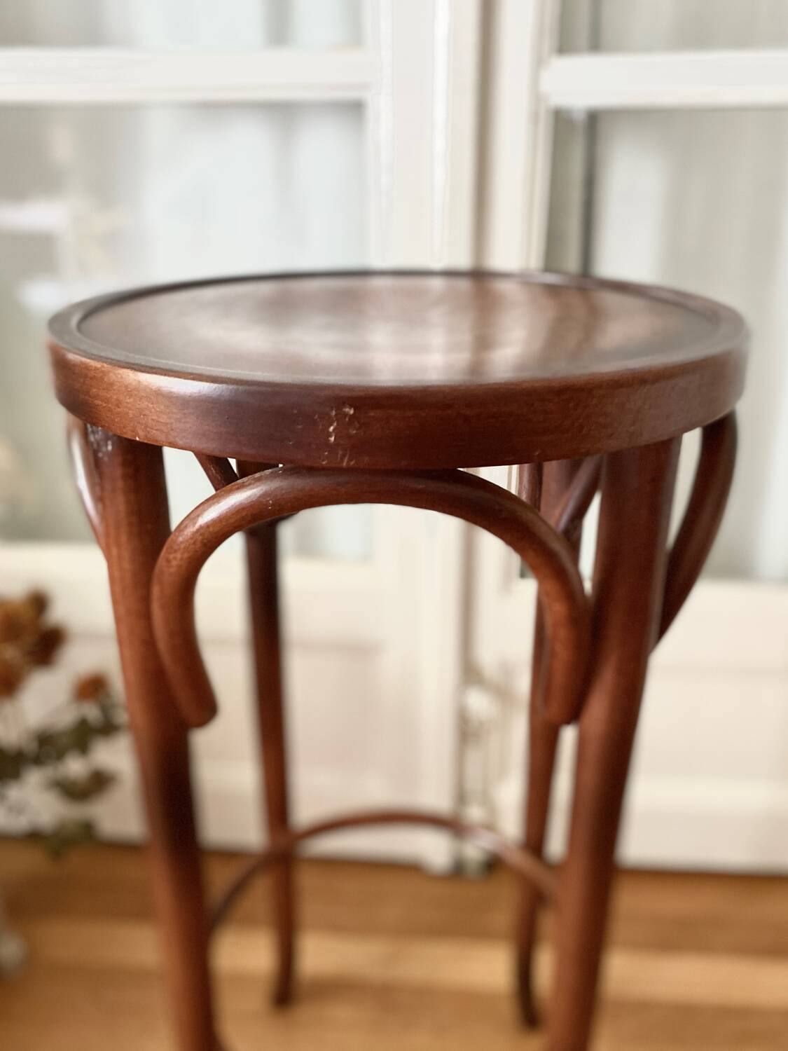 Bentwood high bar stool