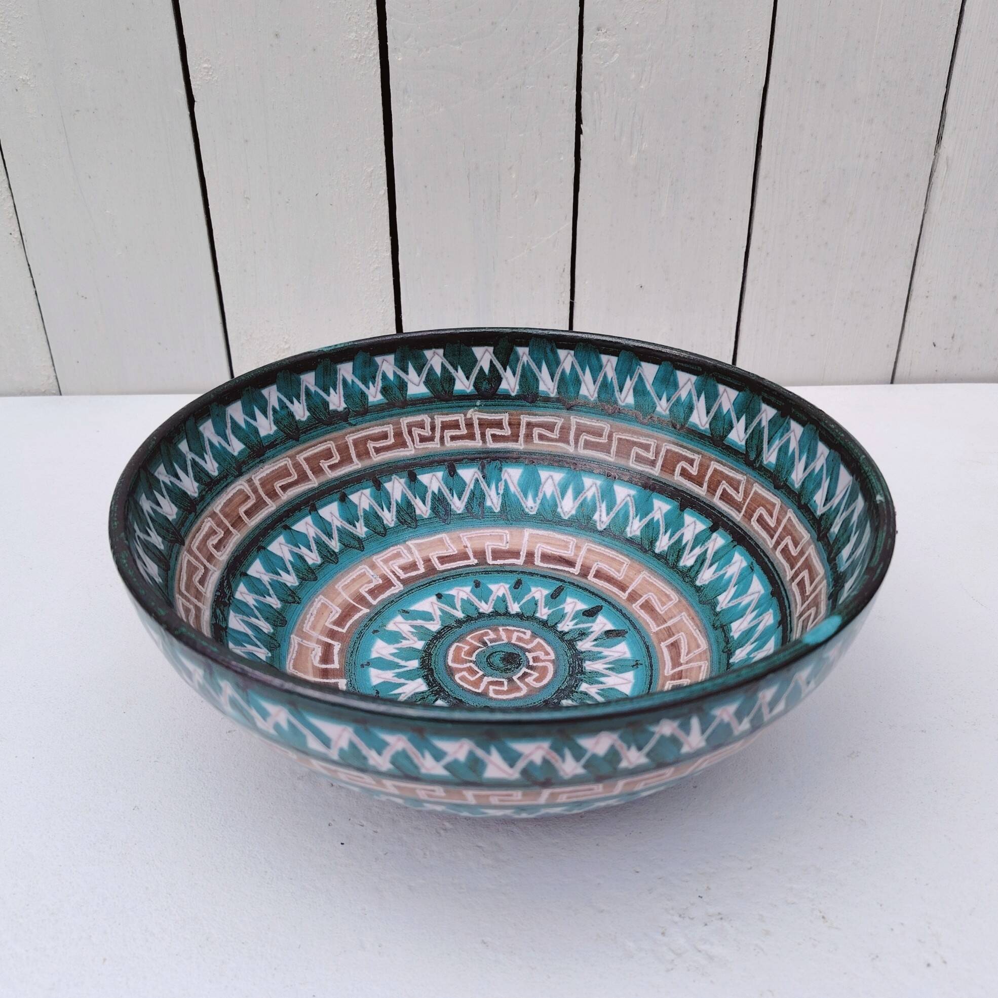 Robert Picault Vallauris ceramic salad bowl