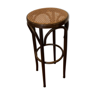 Tabouret de bar vintage canné