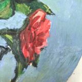 Peinture huile, bouquet de roses