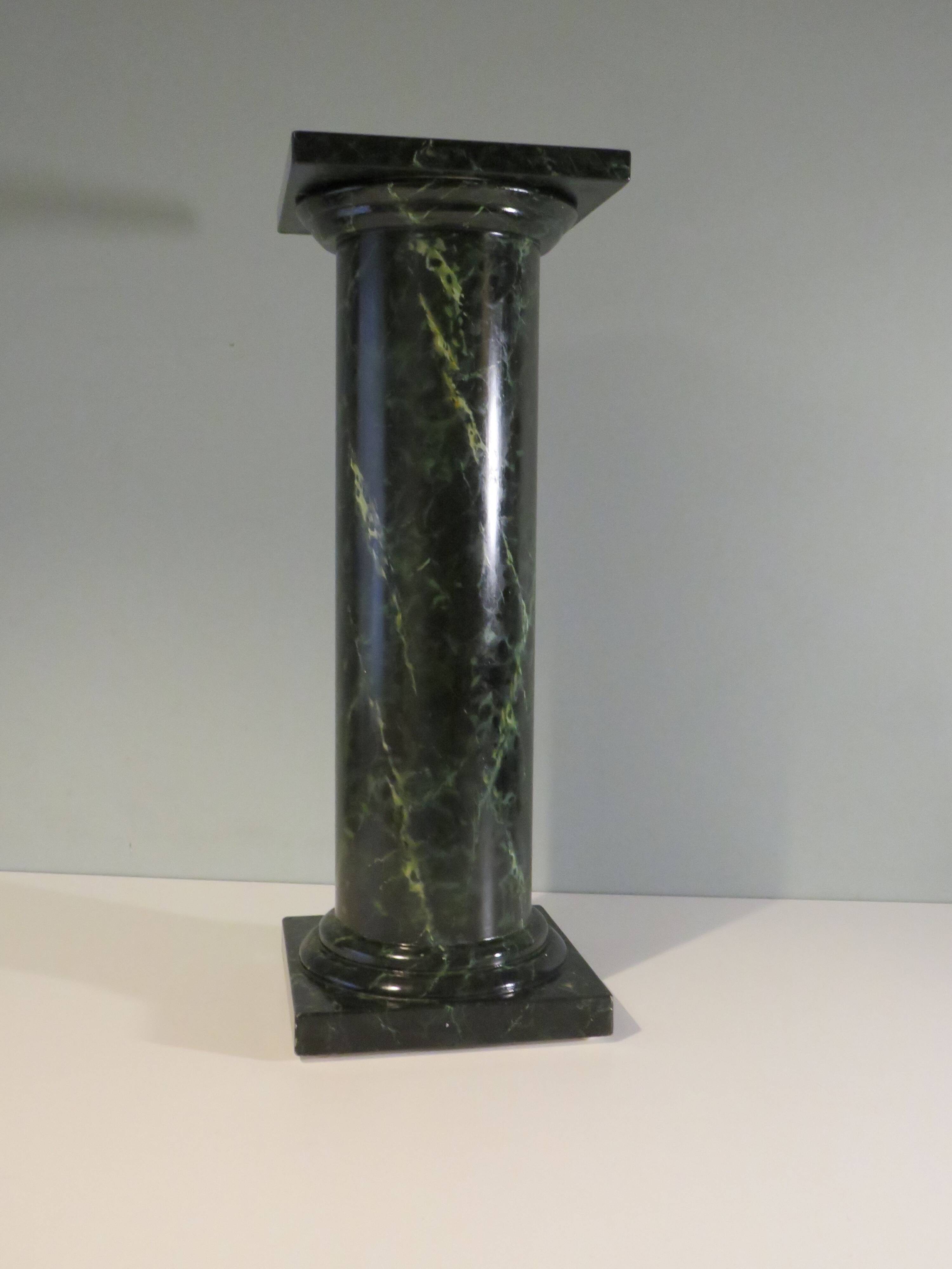 Faux marble column, base, mid-20th century.
