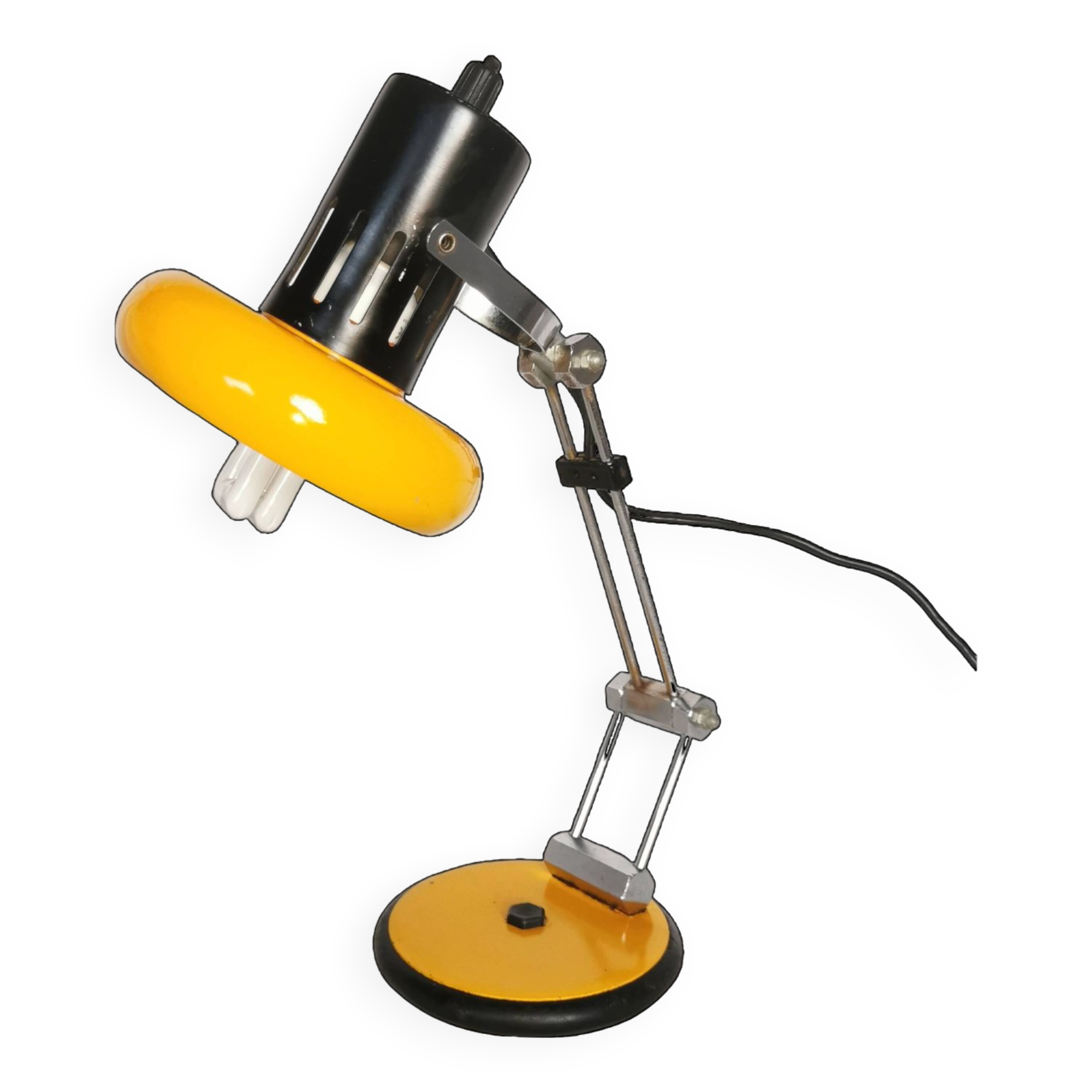 Articulated lamp in lacquered steel, Aluminor, France, 1980.