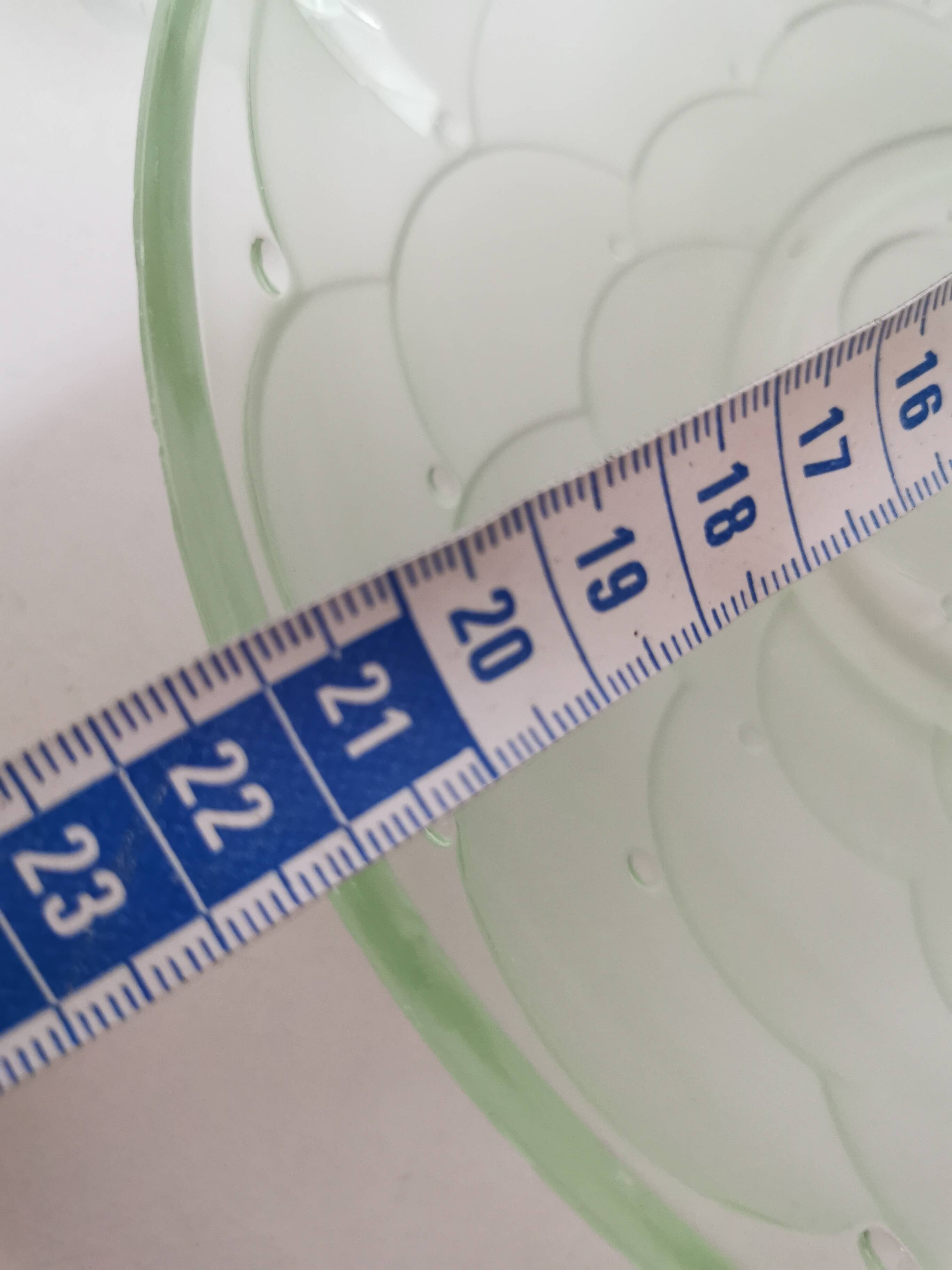 Art Deco dessert service in uraline, salad bowl and cup