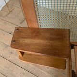 Roger Landault vintage bed in caning