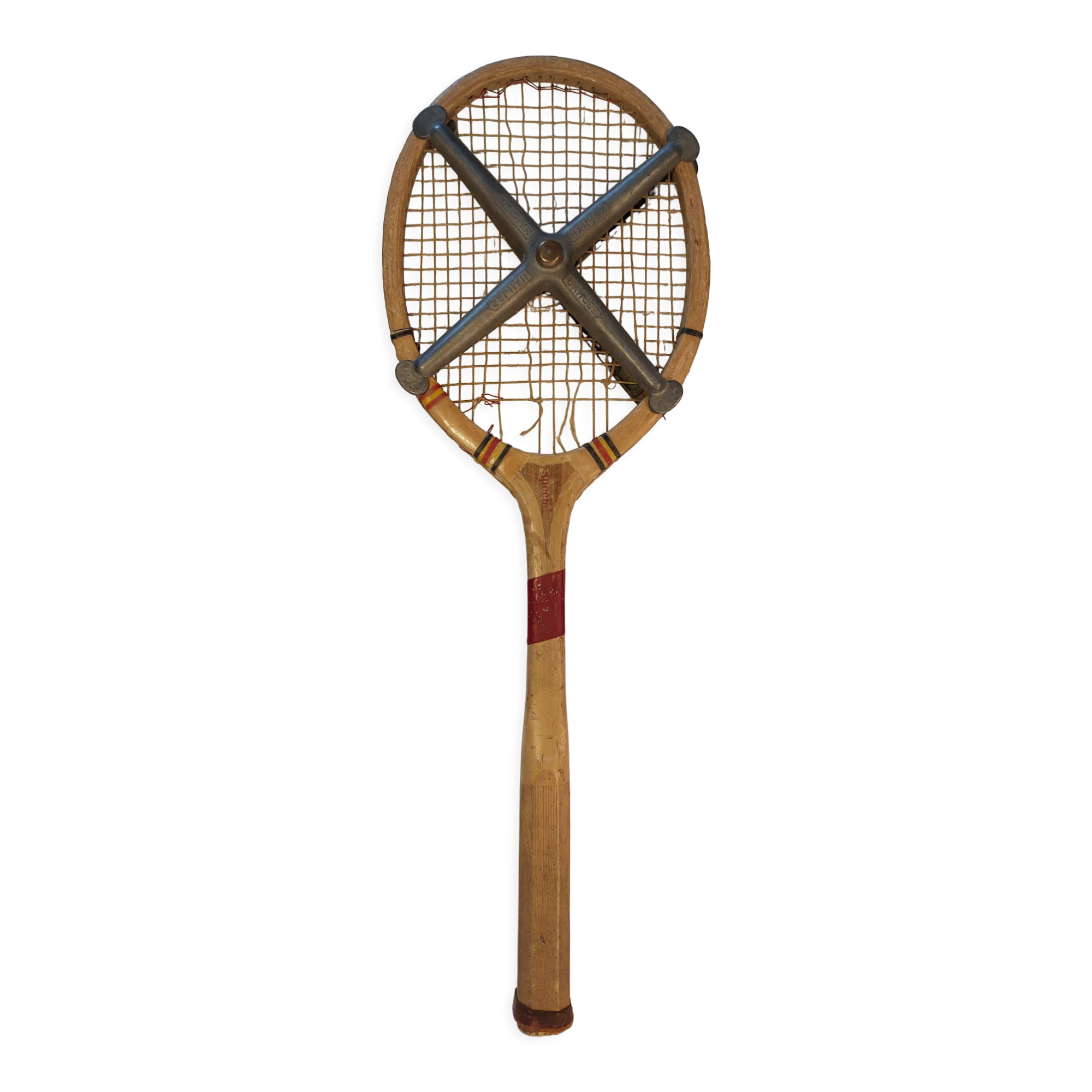 Ancienne Raquette De Tennis En Bois Spalding All Comers Modèle F - Rare, Occasion