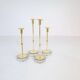 Set of 4 mid-century candle holders Ystad Metall, Sweden, 1950s