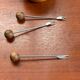 Vintage wooden aperitif picks