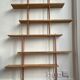 Oak and copper bookcase