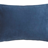 Velvet cushion 50x33cm chinese blue color