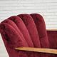 1960s, Danish armchair, cherry-red furniture velour.