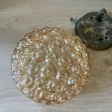 Helena Tynell Vintage Snail Amber Glass Ceiling Light