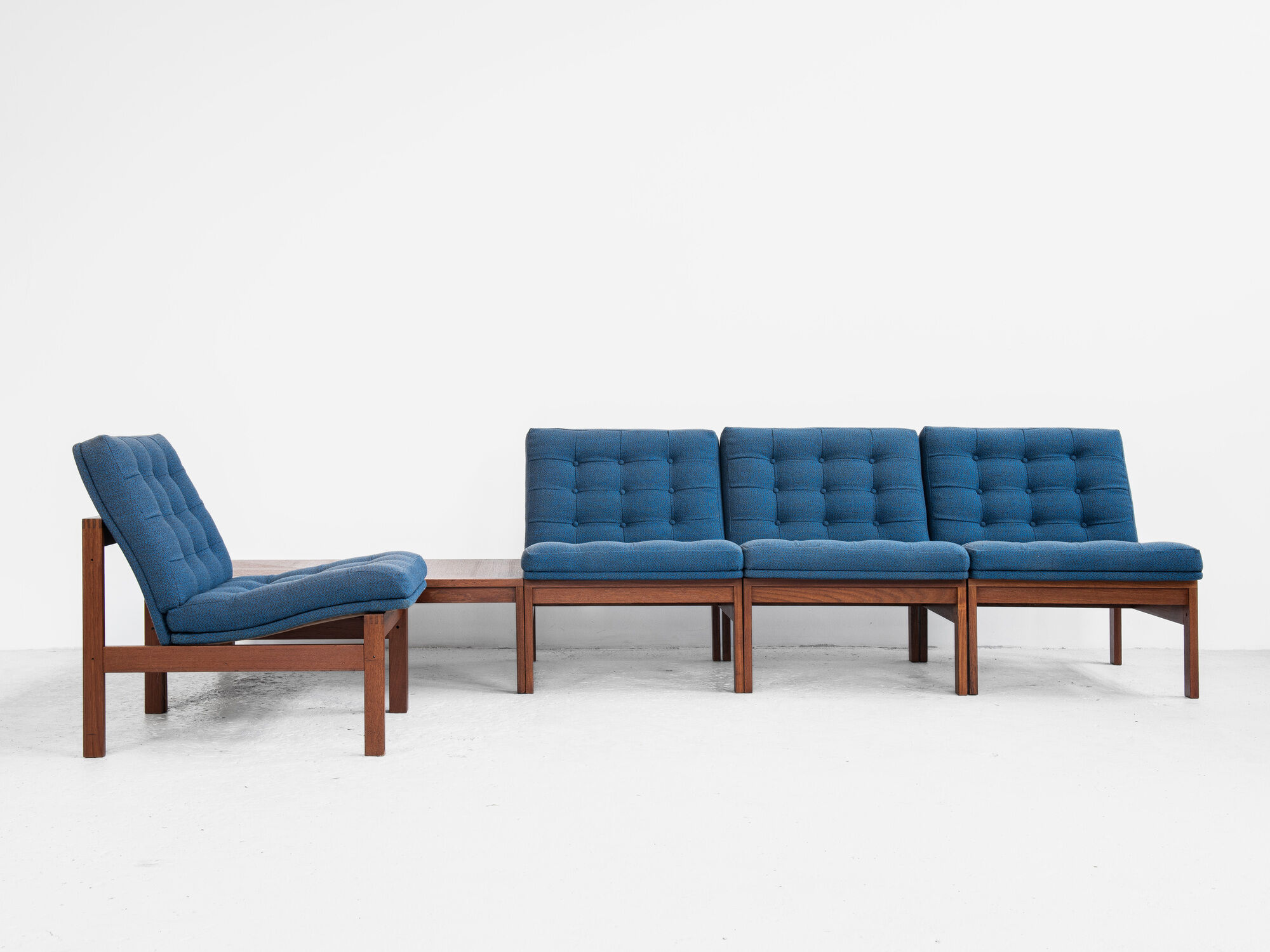 Midcentury corner sofa set in teak by Ole Gjerløv-Knudsen & Torben Lind for France & Søn