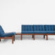 Midcentury corner sofa set in teak by Ole Gjerløv-Knudsen & Torben Lind for France & Søn