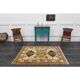 1970s Vintage Turkish Hand-Knotted Wool Cotton Yellow Area Rug 131x177
