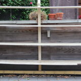 Workshop arch with industrial style coat rack
