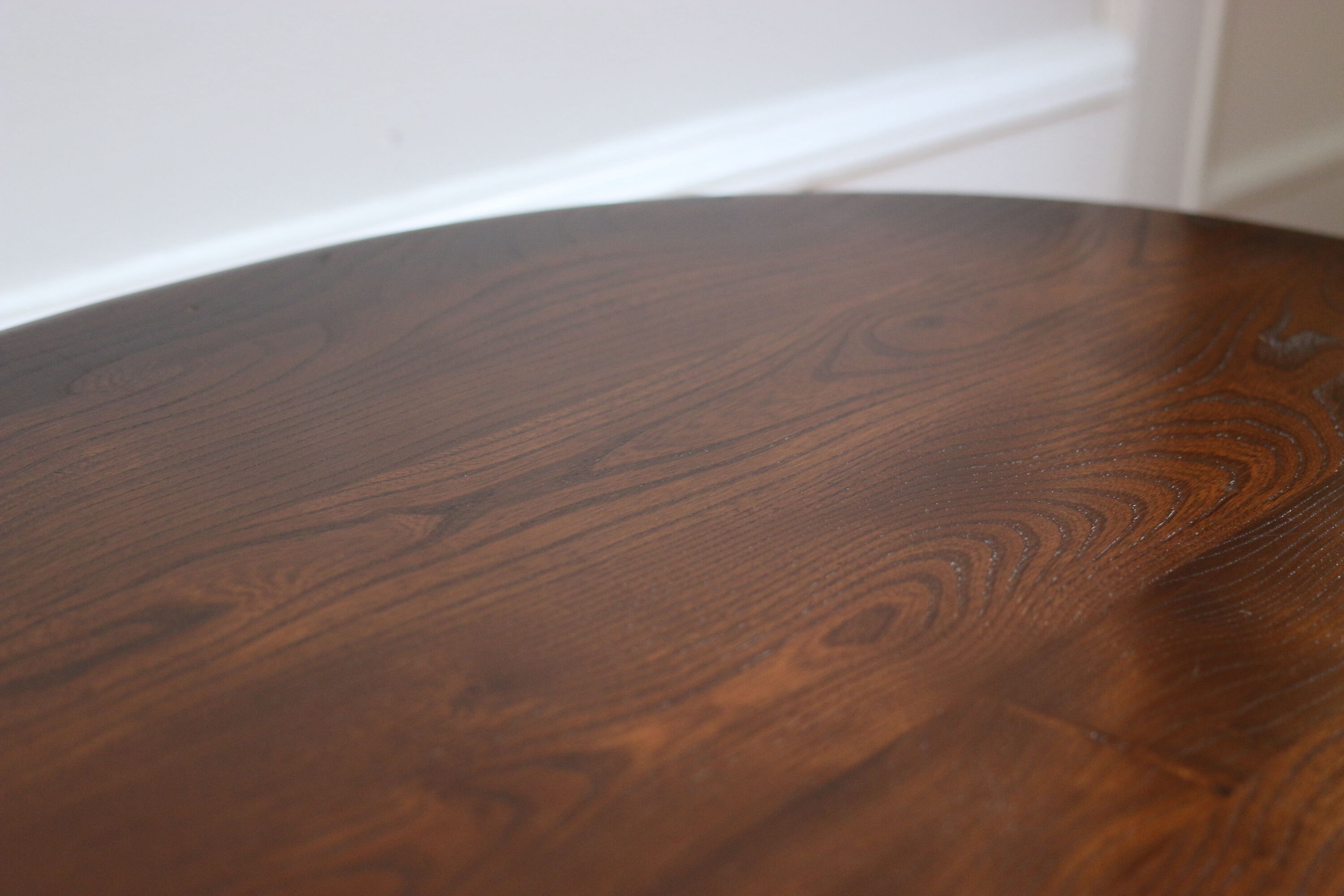 Vintage oval Scandinavian coffee table Ercol 1960