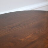 Vintage oval Scandinavian coffee table Ercol 1960