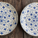 Lot de 7 assiettes faience XVIIIe - camaieu bleu