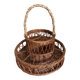 Rattan wicker glass and bottle holder basket