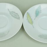 8-piece MOCHA SET rosenthal form 2000 raymond loewy decor falling leaves