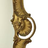 Italian Crested Mirror Rococo Style Gold-Colored Resin 84cm