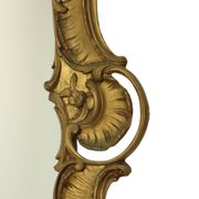 Italian Crested Mirror Rococo Style Gold-Colored Resin 84cm