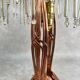 Lampe de table Jugendstil en cuivre