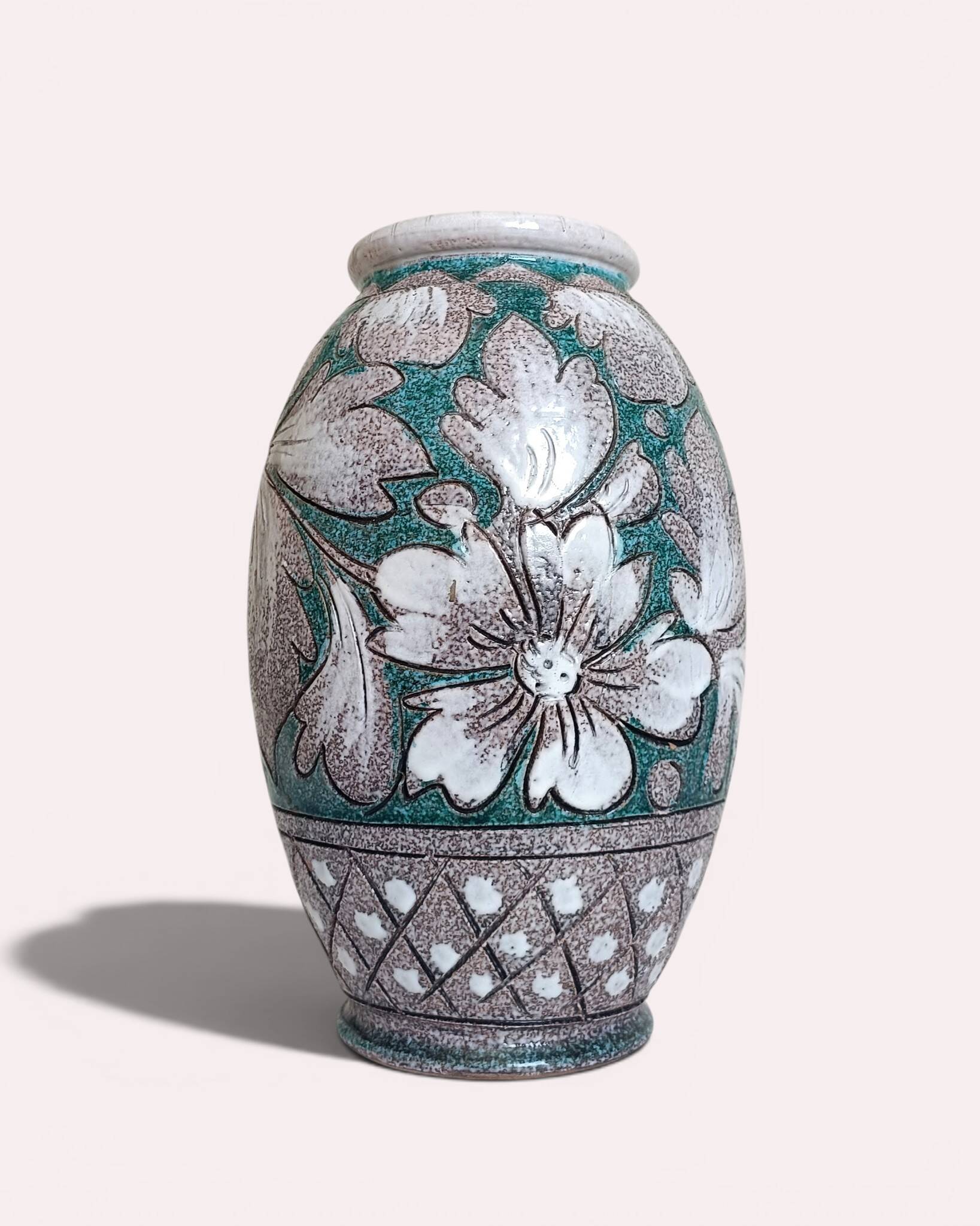 Mid-Century Italian Fratelli Fanciullacci Ceramic Vase, Signed, Tuscany, 1950s
