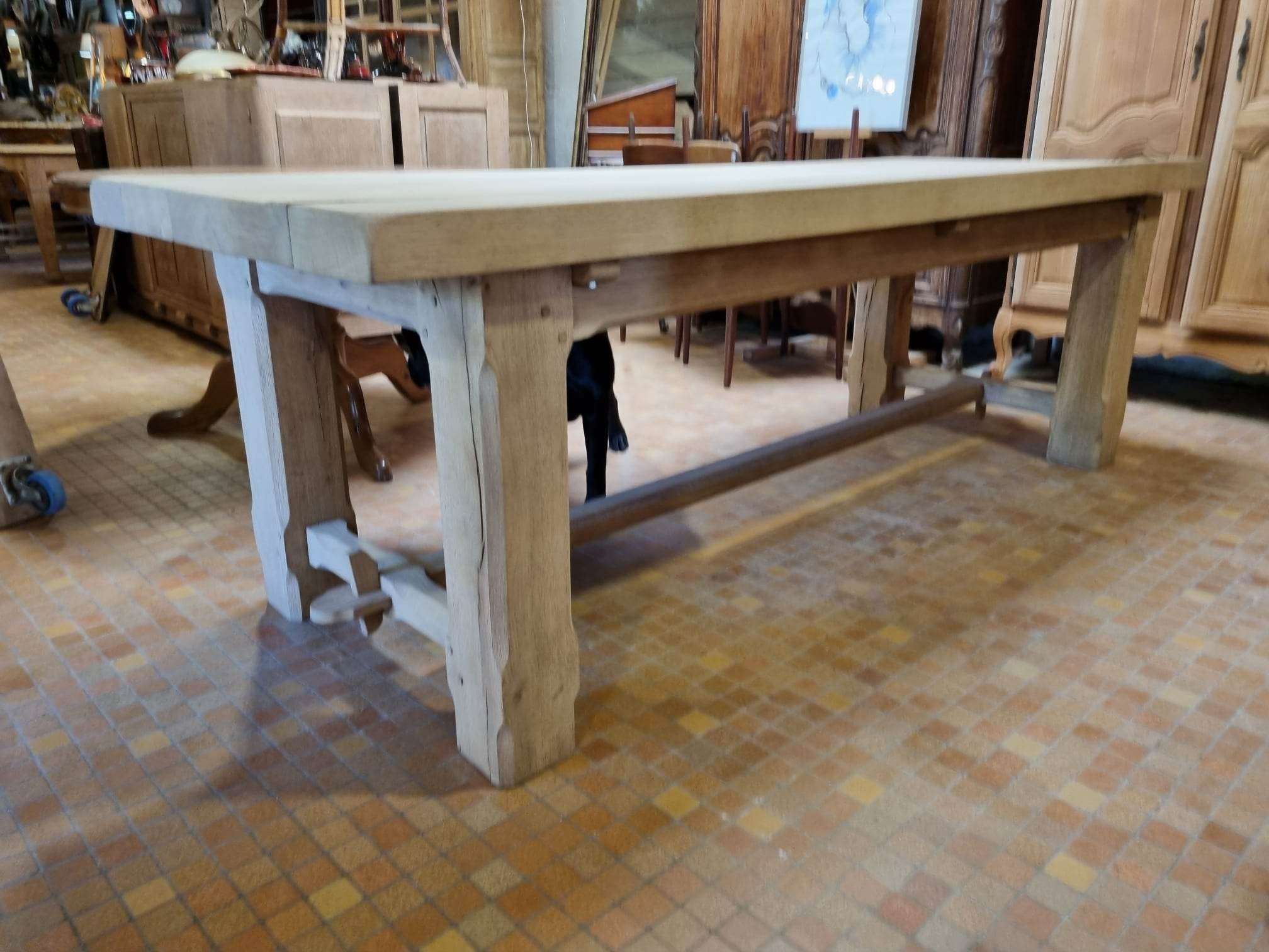 Brutalist oak table